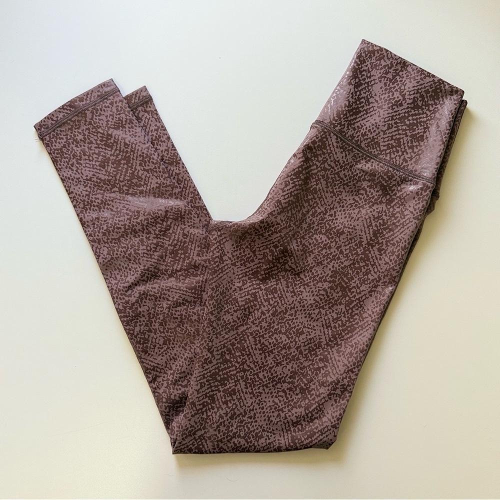 NWOT Offline Aerie Metallic Brown Patterned High Rise Leggings Women’s Size S